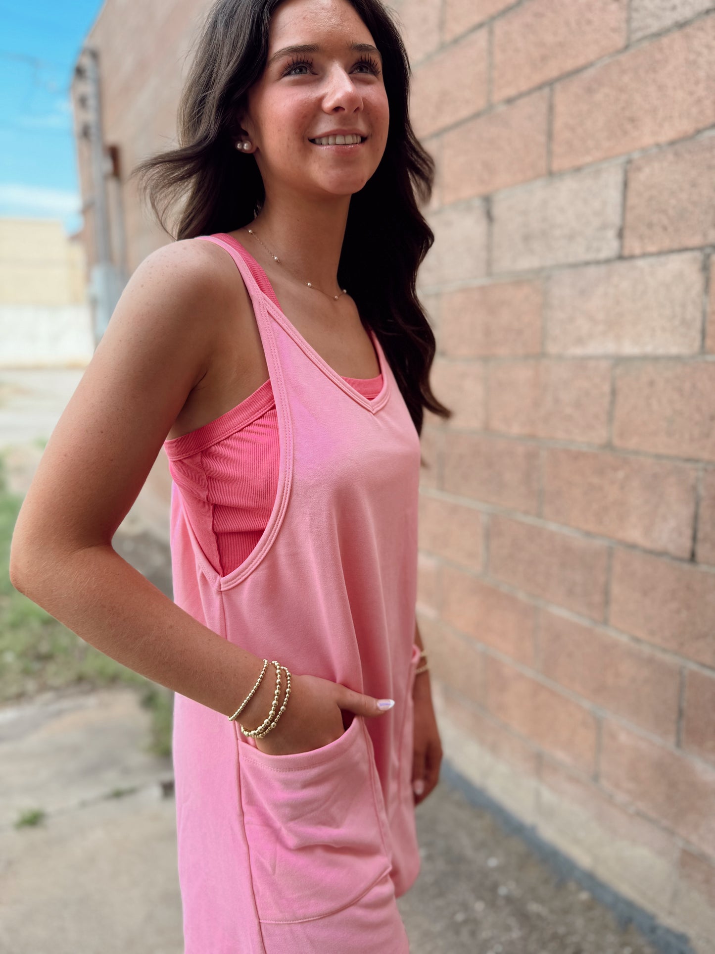 Sleeveless Pocketed Romper