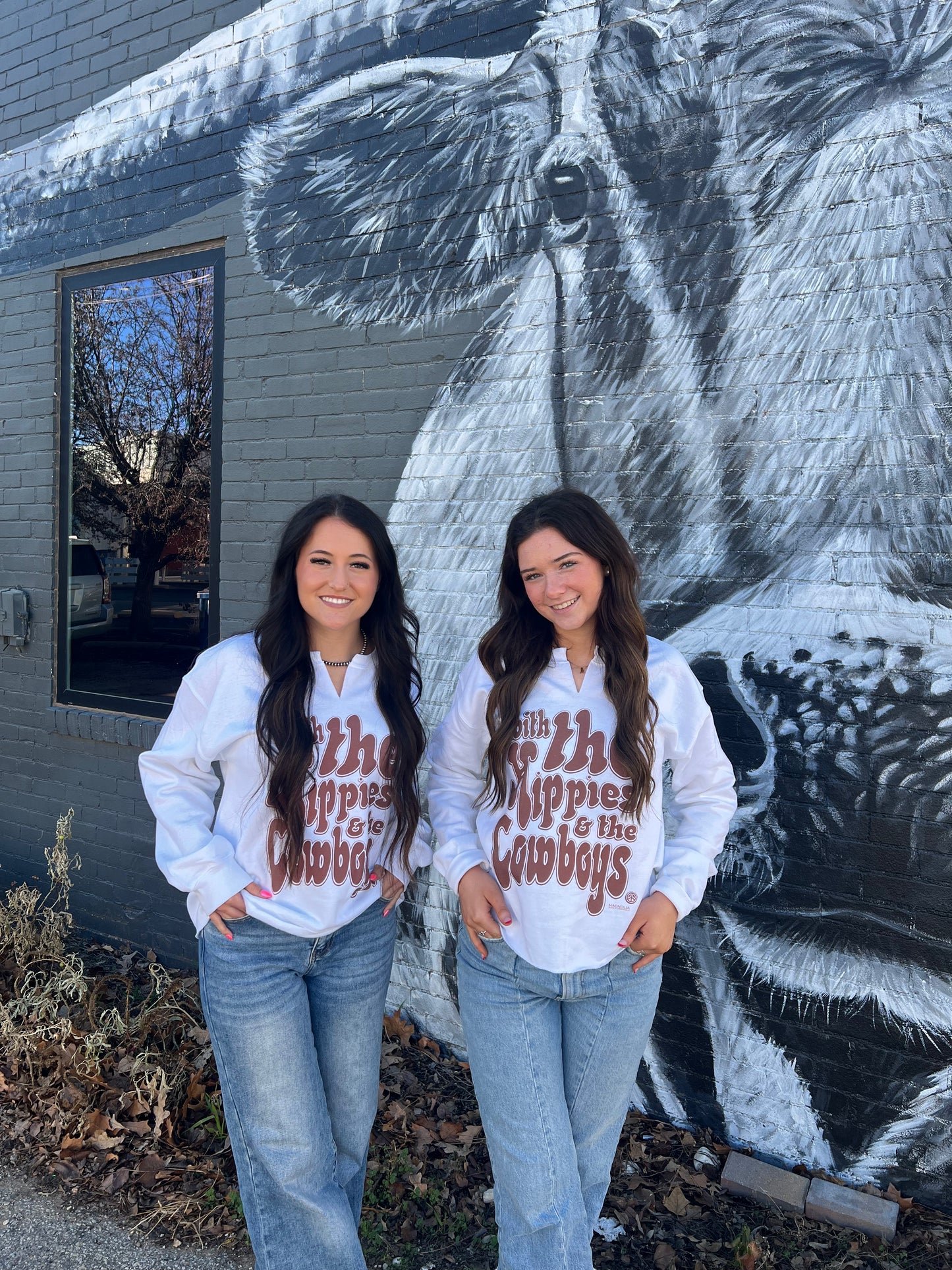 Hippies & Cowboys V Neck Sweatshirt