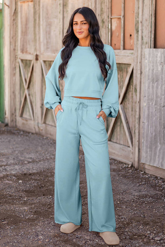 Crop Top + Drawstring Set